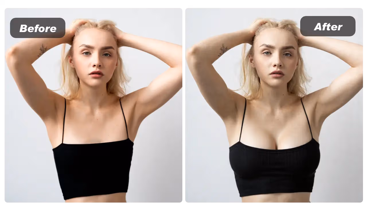 Boobs expansion effect - AI style generation